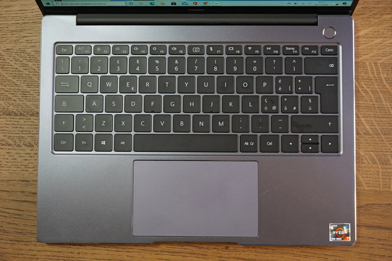 Huawei MateBook 14 (2020) AMD tastiera
