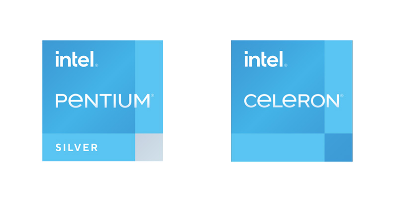 I badge Intel Pentium Silver ed Intel Celeron. Finiranno su una nuova generazione di chromebook per studenti e notebook economici