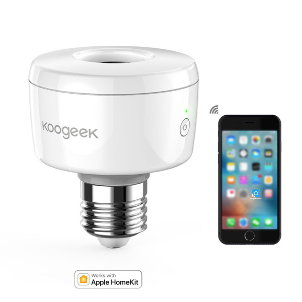 Koogeek Smart Socket E27 è un portalampada intelligente per Apple Homekit