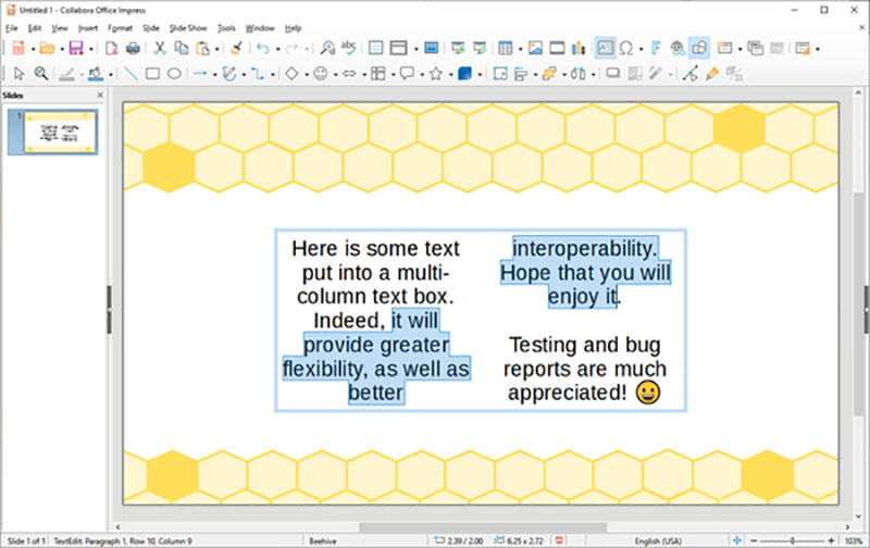 LibreOffice 7.2 Community text